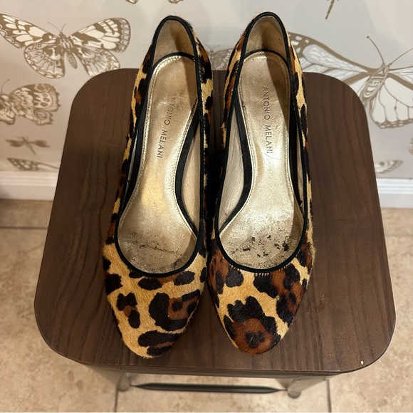 PRETTY Leopard Wedge Shoes - Picture 1 of 5